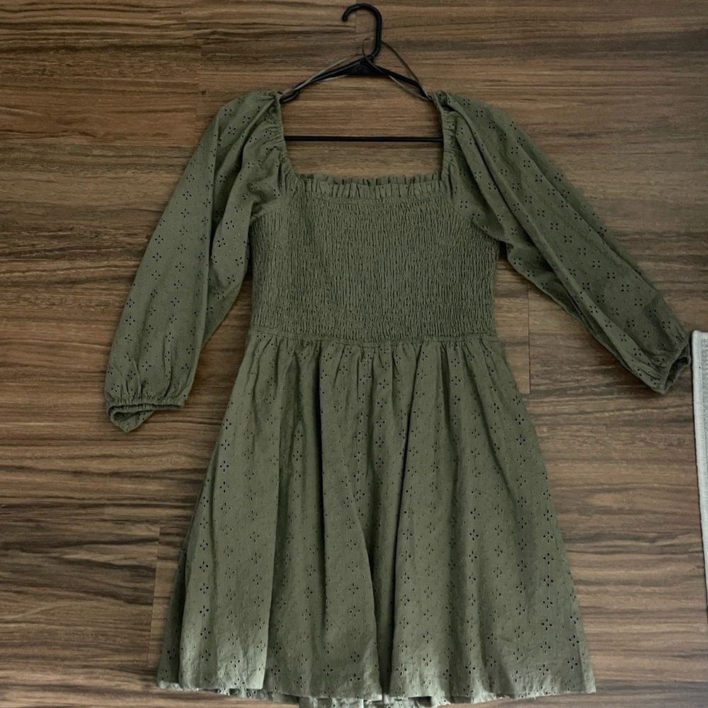 Olive green dress, size small